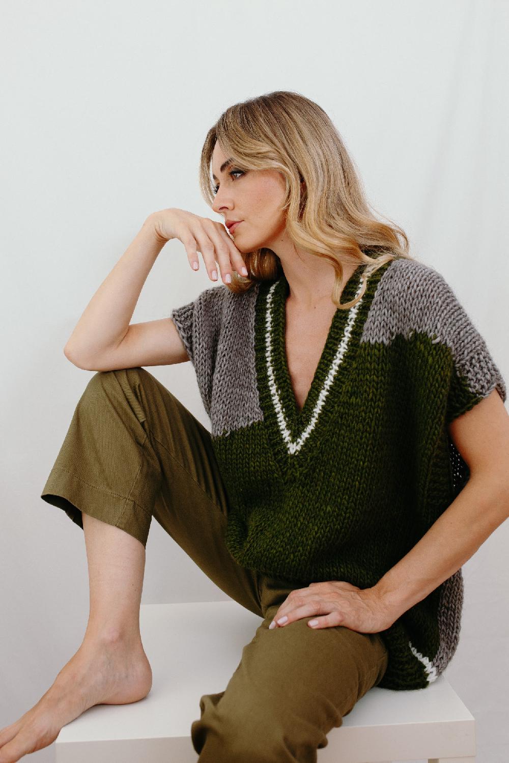 Tricot à Porter Gilet over scollo V