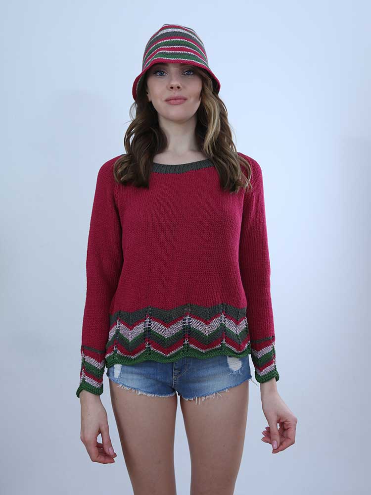 Tricot à Porter MAGLIA CON BORDO CROCHET FANTASIA