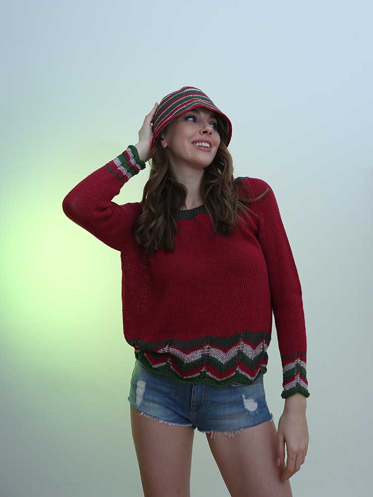 Tricot à Porter MAGLIA CON BORDO CROCHET FANTASIA