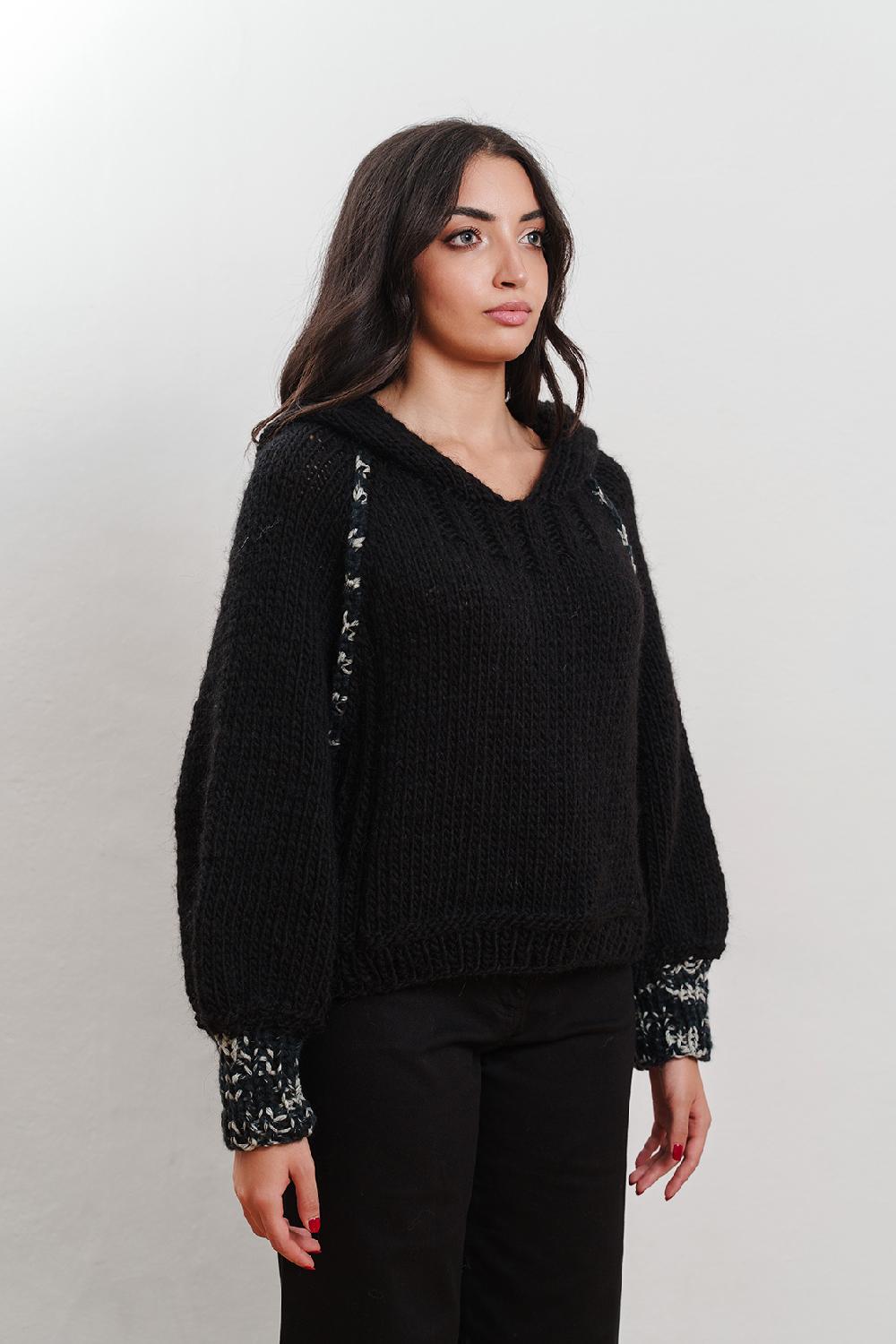 Tricot à Porter Maglia Con Cappuccio