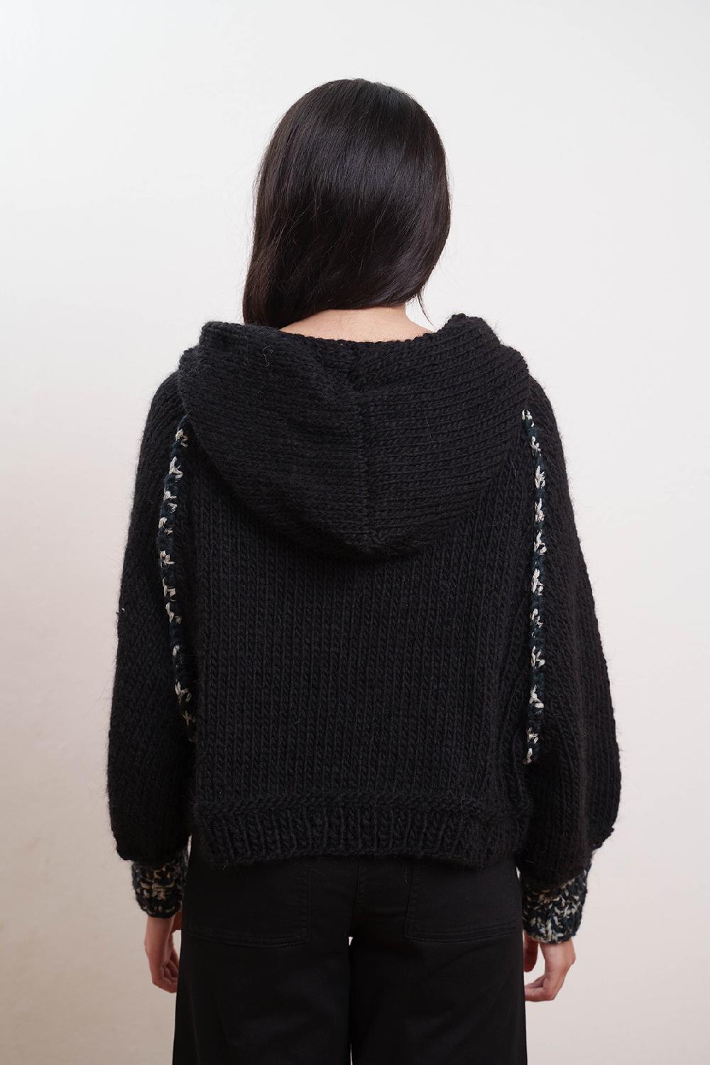 Tricot à Porter Maglia Con Cappuccio