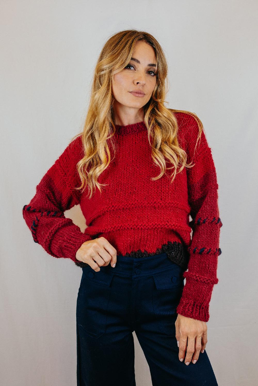 Tricot à Porter Maglia cropped girocollo