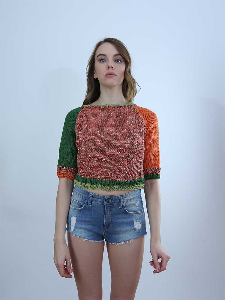 Tricot à Porter MAGLIA CROPPED MANICA 3/4
