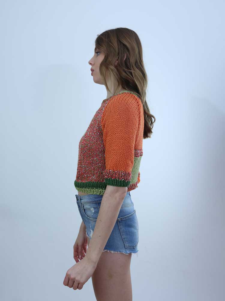 Tricot à Porter MAGLIA CROPPED MANICA 3/4