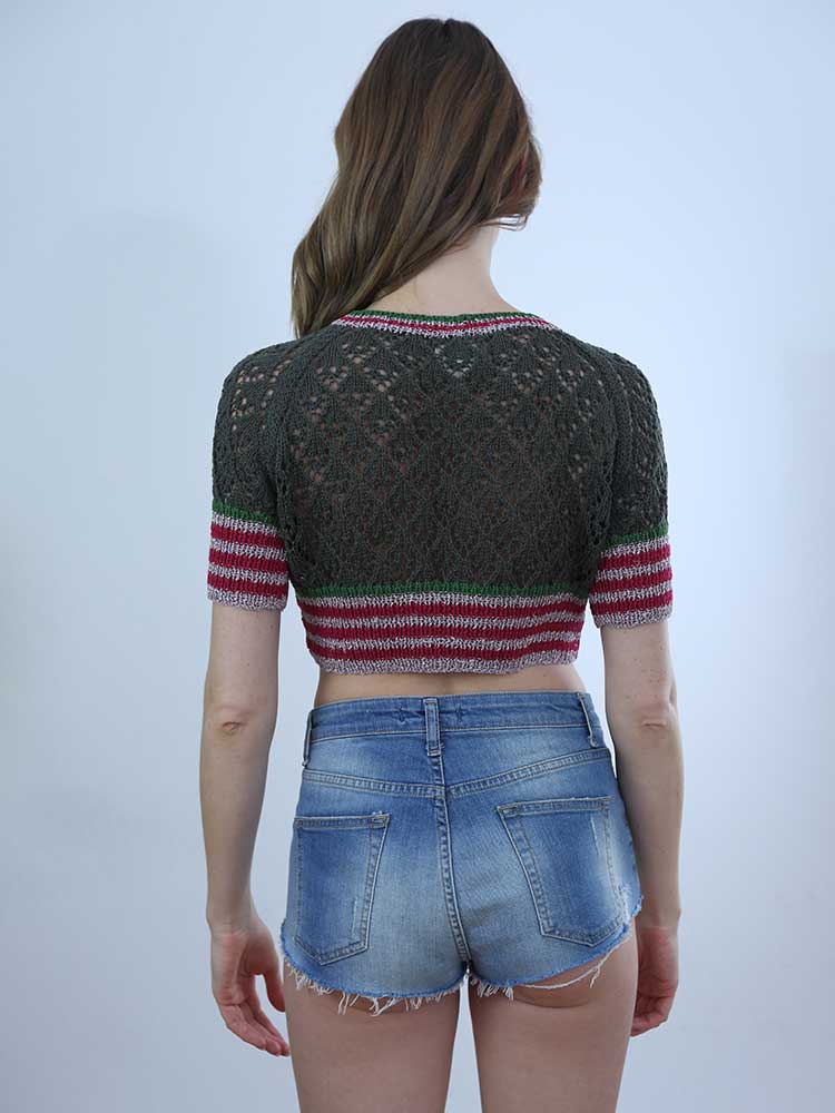 Tricot à Porter MAGLIA CROPPED TRAFORATA