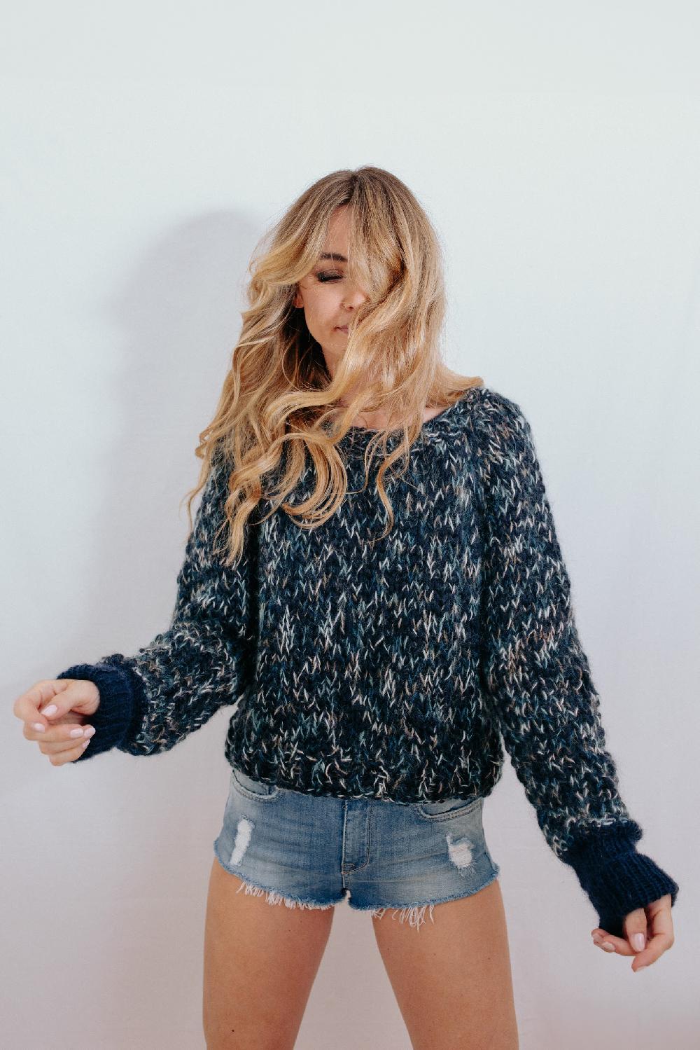 Tricot à Porter Maglia cube manica raglan