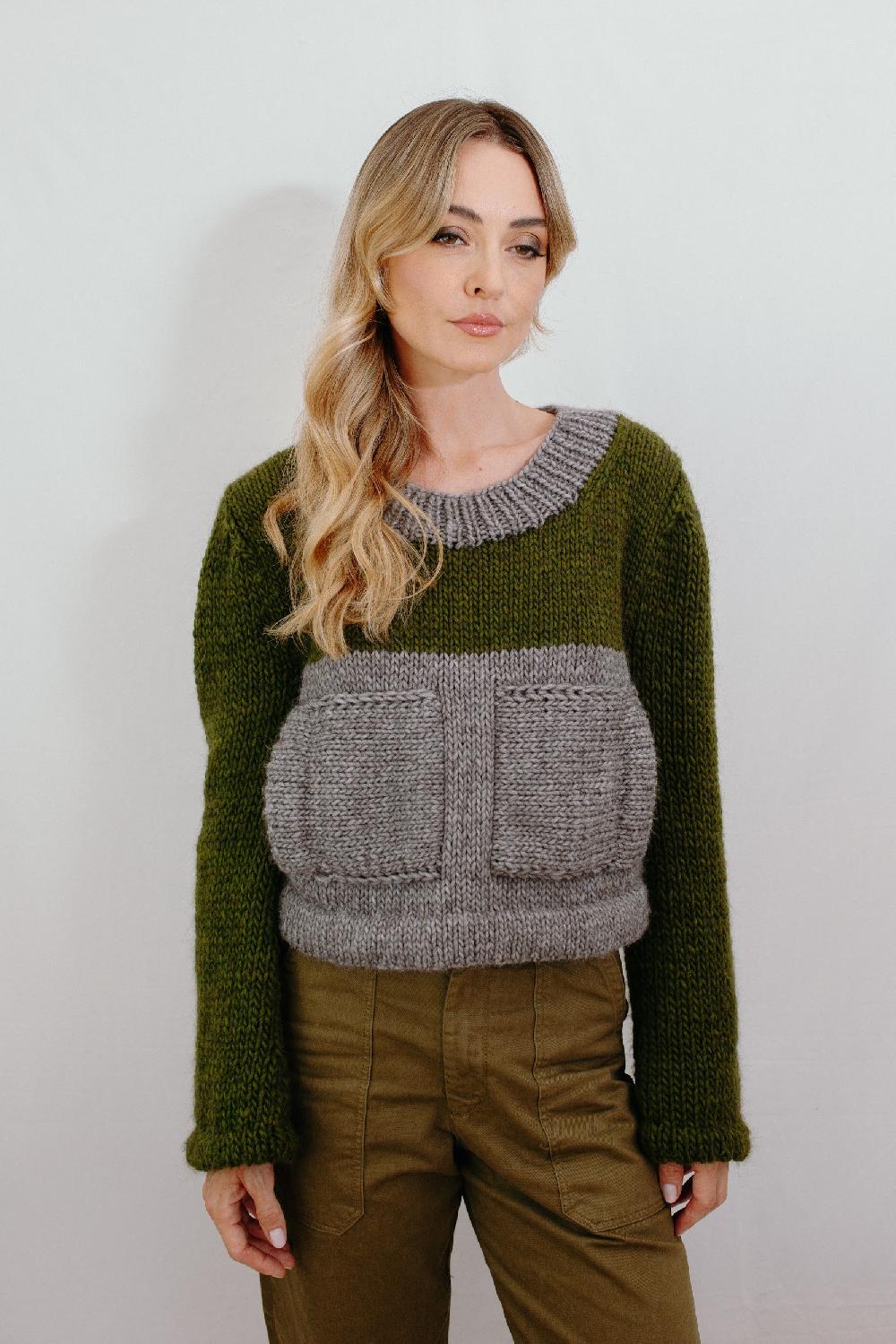 Tricot à Porter Maglia cube tasche applicate