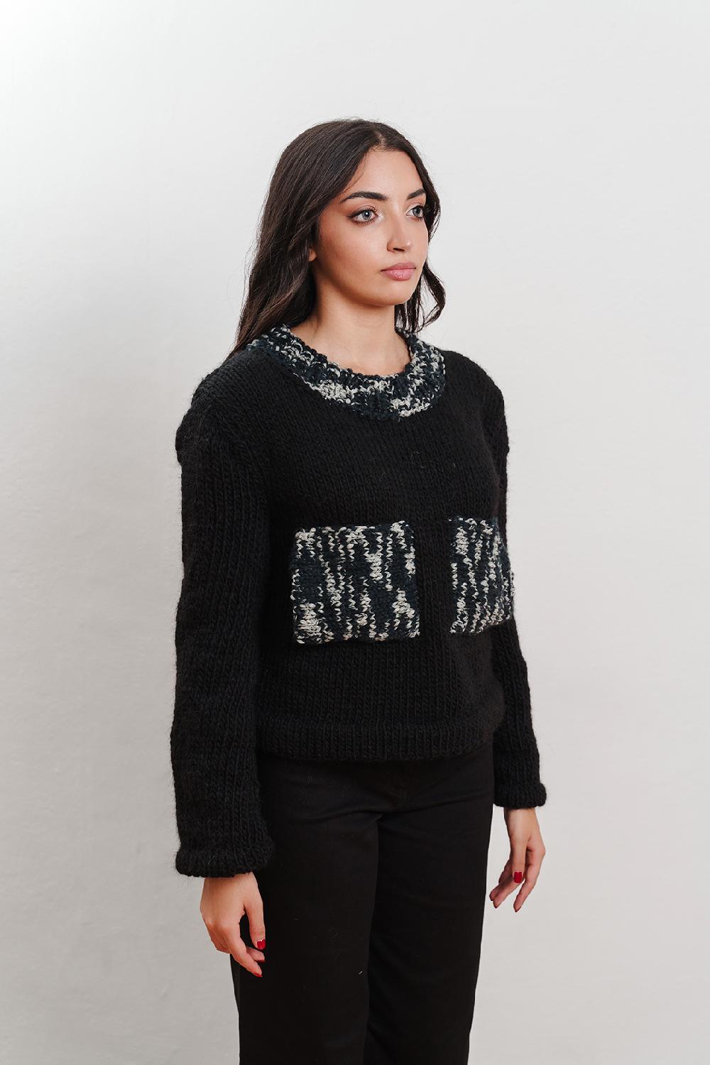 Tricot à Porter Maglia Giro Cube Tasche