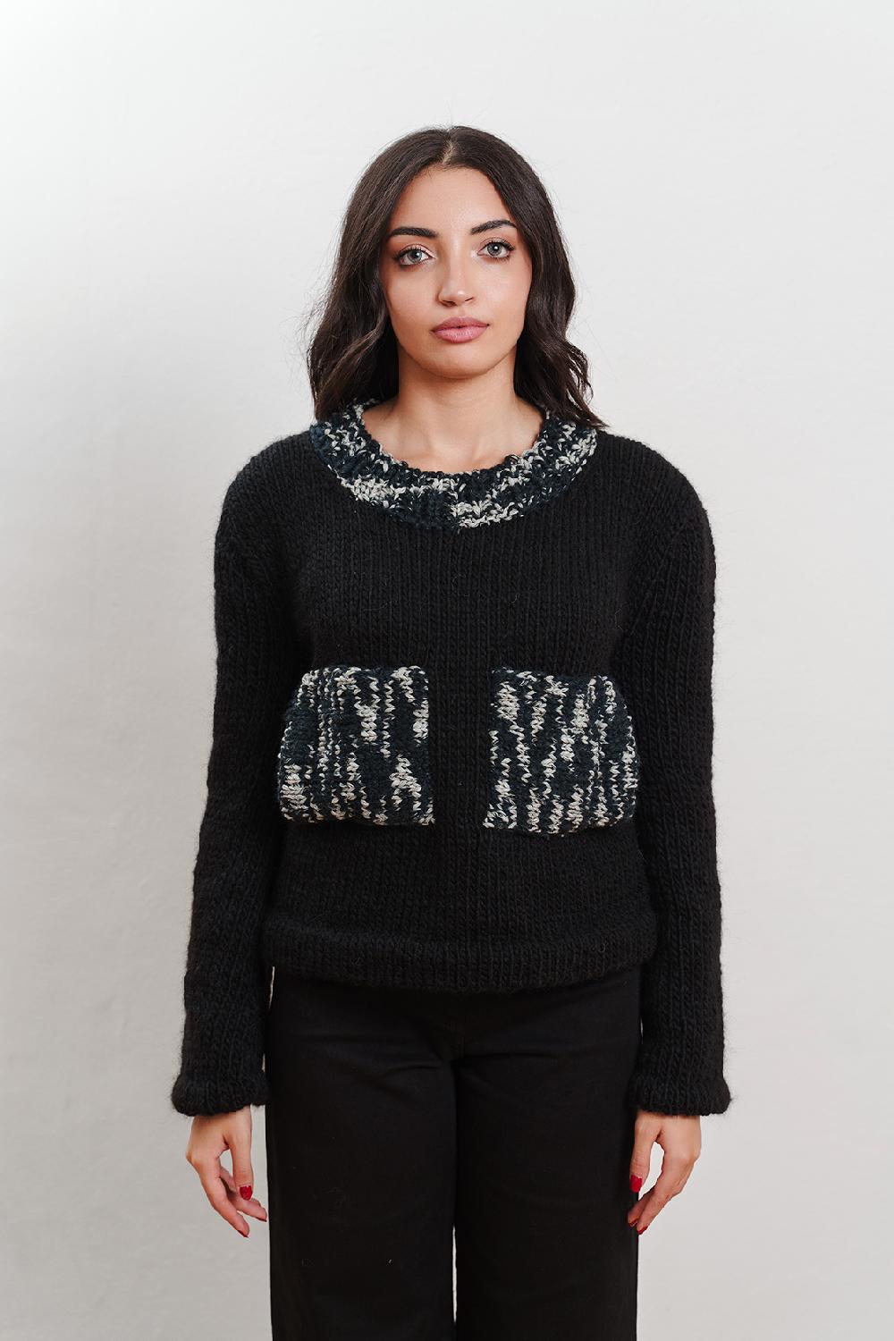 Tricot à Porter Maglia Giro Cube Tasche