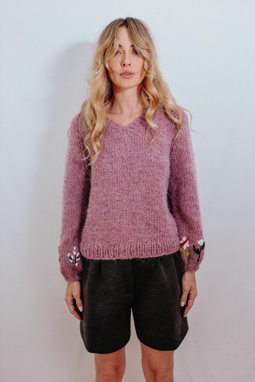 Tricot à Porter Maglia Raglan Scollo A V