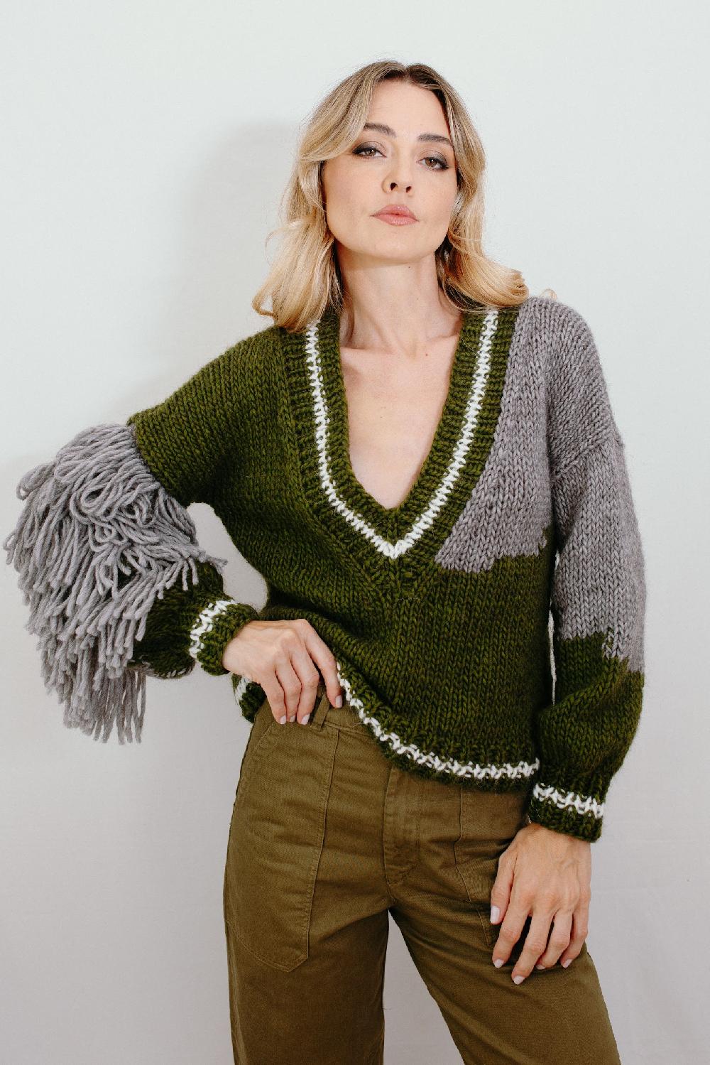 Tricot à Porter Maglia Scollo A V Profondo