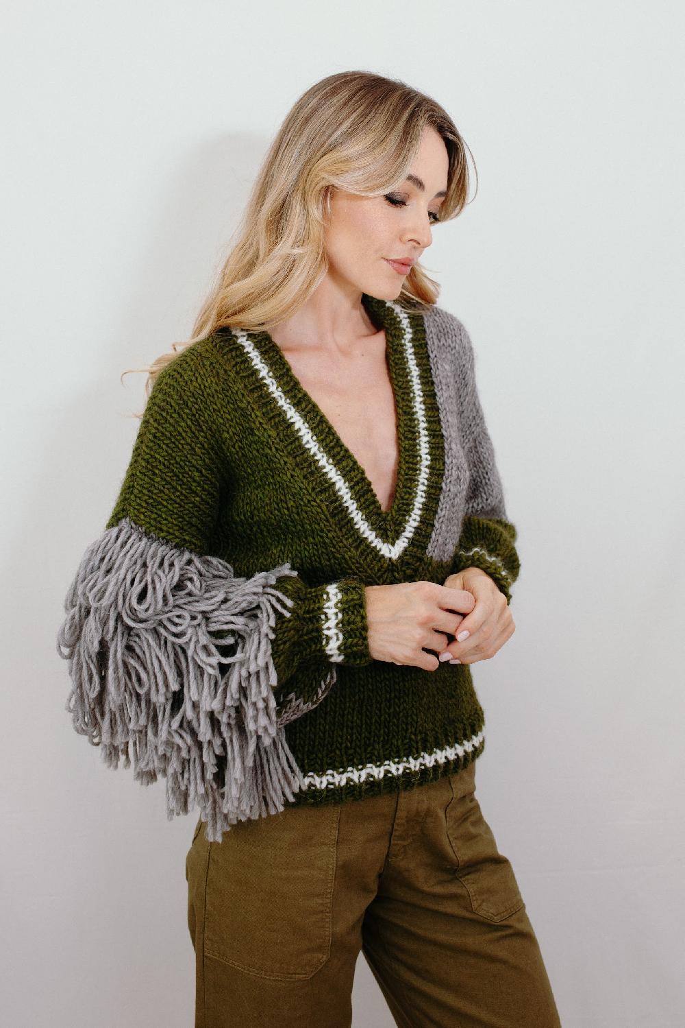 Tricot à Porter Maglia Scollo A V Profondo