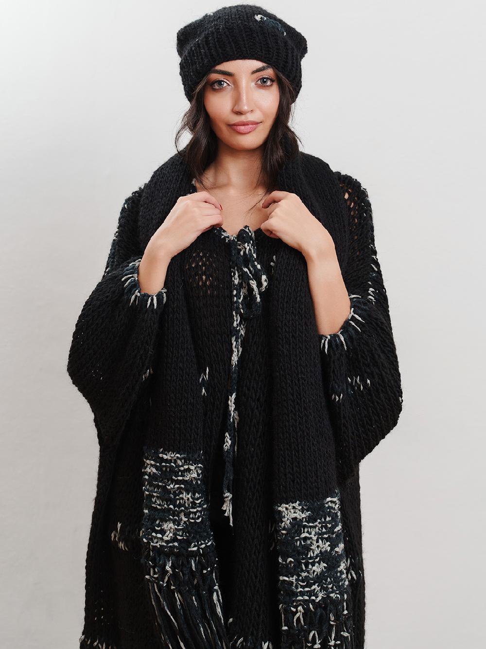 Tricot à Porter Maxi Cardigan intarsi