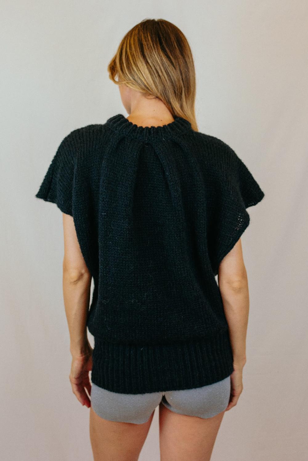 Tricot à Porter Maxi Gilet Taglio Girocollo