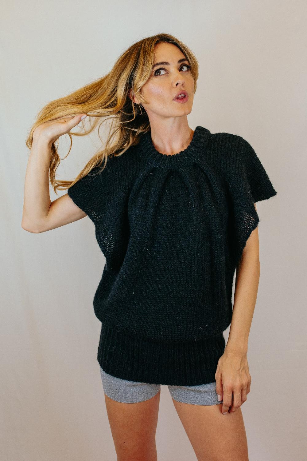 Tricot à Porter Maxi gilet taglio girocollo