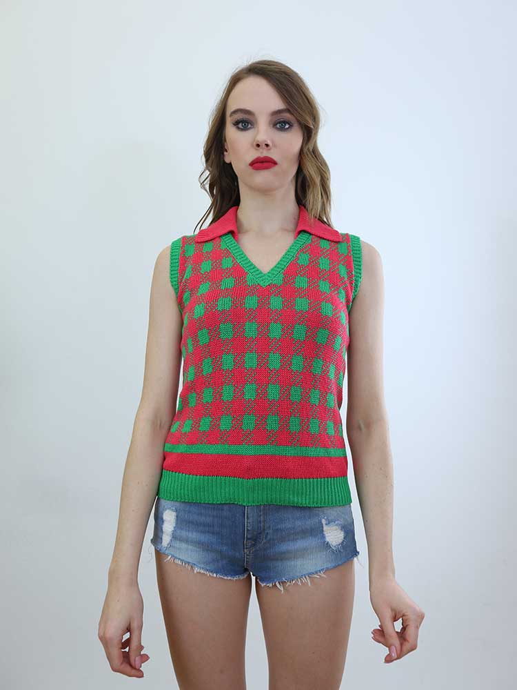 Tricot à Porter POLO SCOLLO V SENZA MANICHE