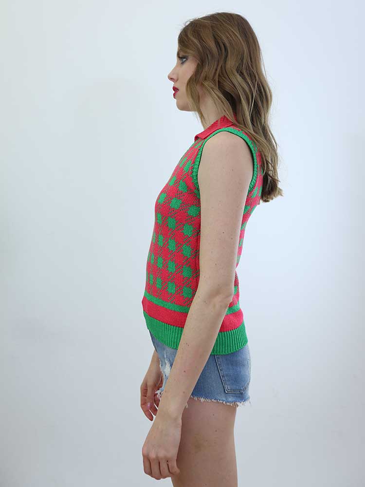 Tricot à Porter POLO SCOLLO V SENZA MANICHE