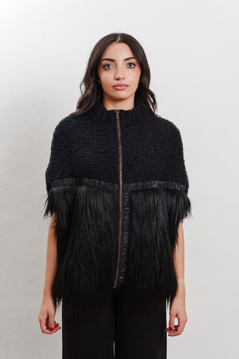 Tricot à Porter Poncho Pelo