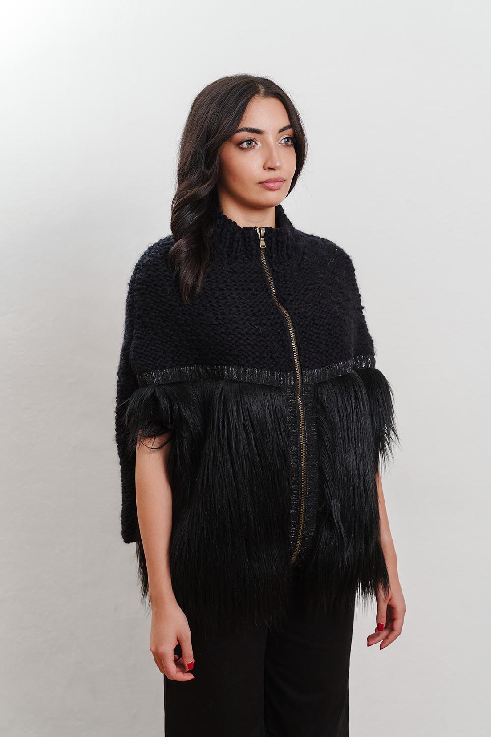 Tricot à Porter Poncho Pelo