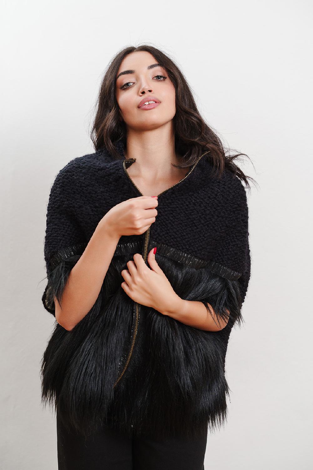 Tricot à Porter Poncho pelo