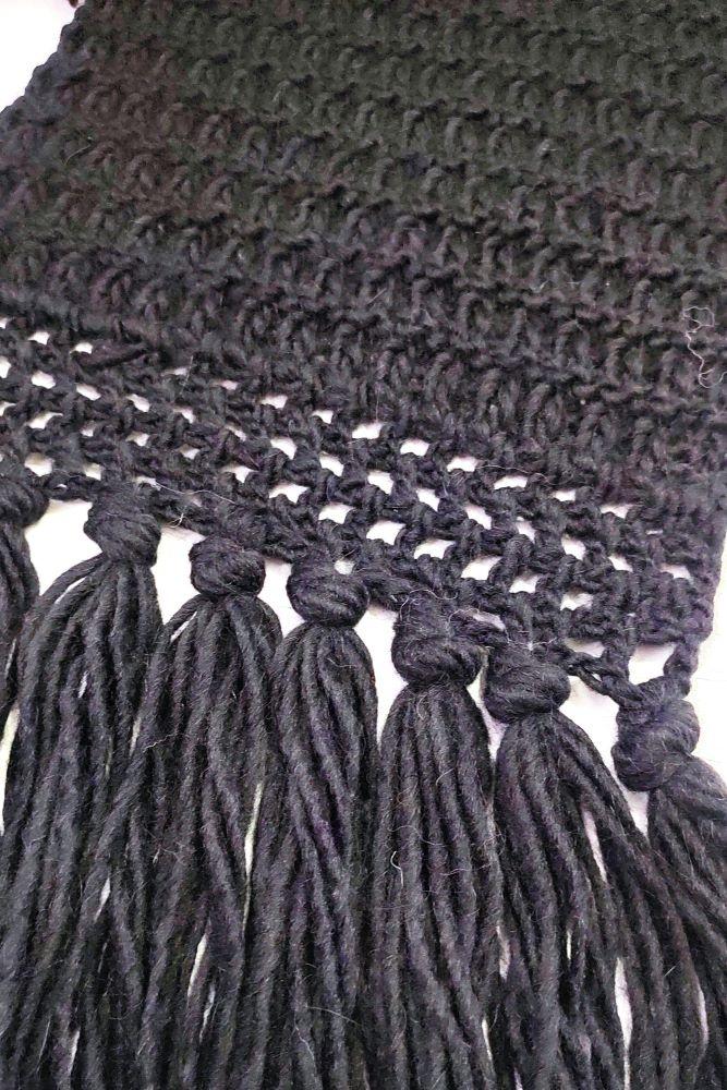 Tricot à Porter Sciarpa Con Bordo Finale