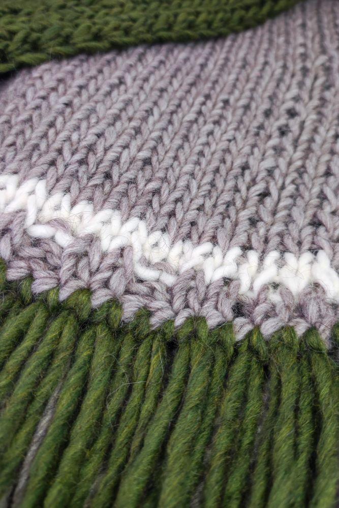 Tricot à Porter Sciarpa Rettangolare Con Frange