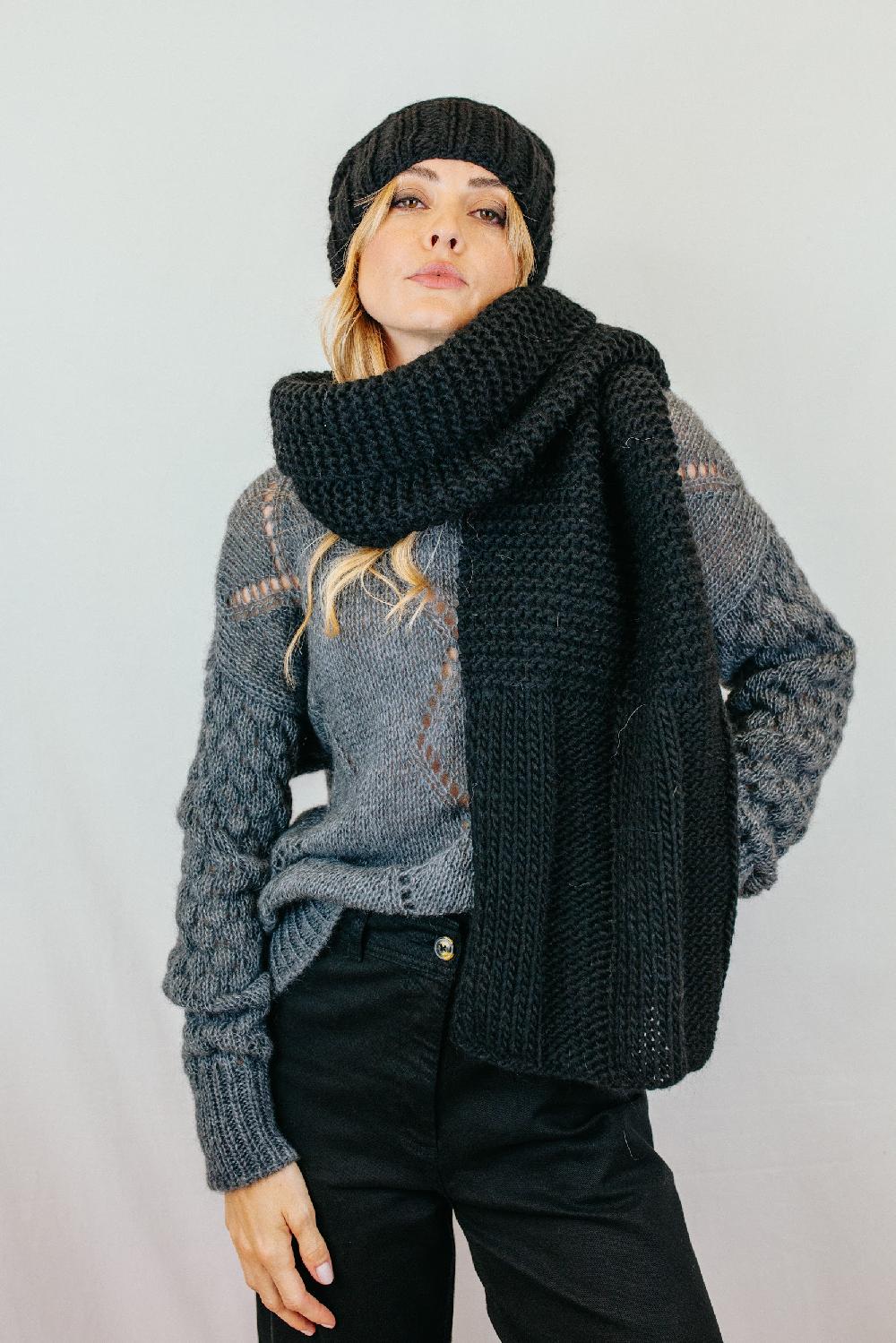 Tricot à Porter Sciarpa T.u. Con Maxi Coste