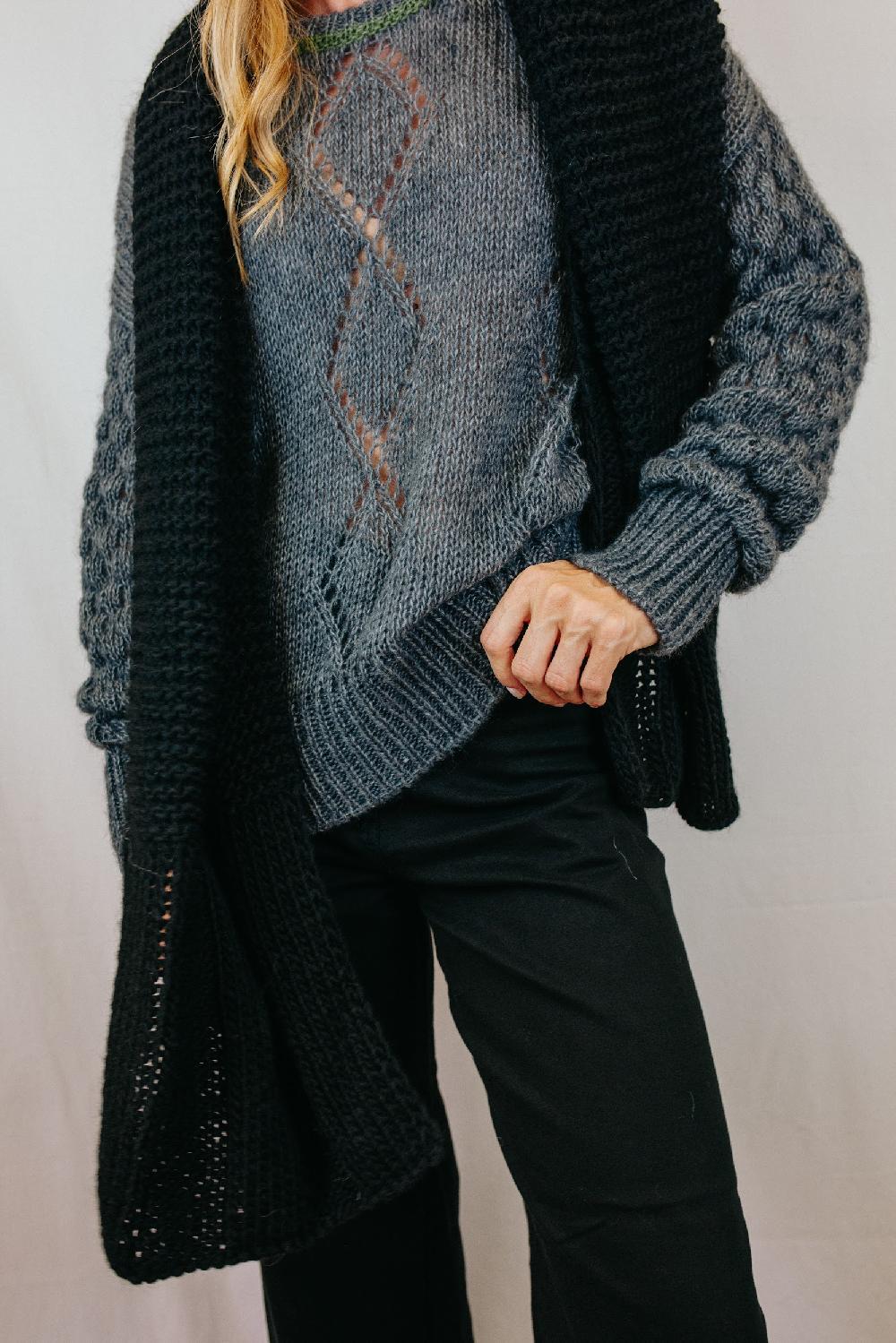 Tricot à Porter Sciarpa T.u. Con Maxi Coste