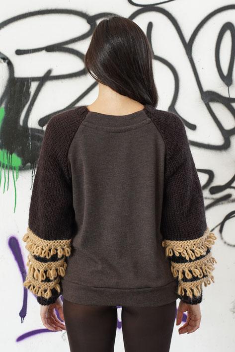 Tricot à Porter Sweater Sleeves Fringe