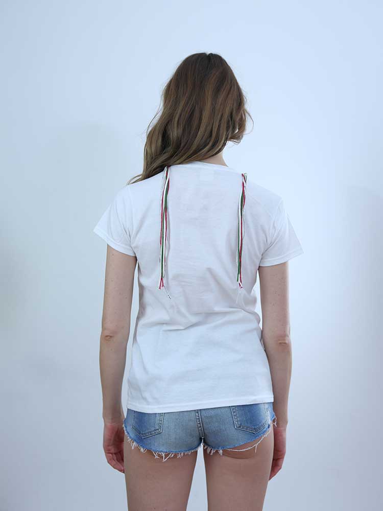 Tricot à Porter T-SHIRT CON APPLICAZIONE CROCHET