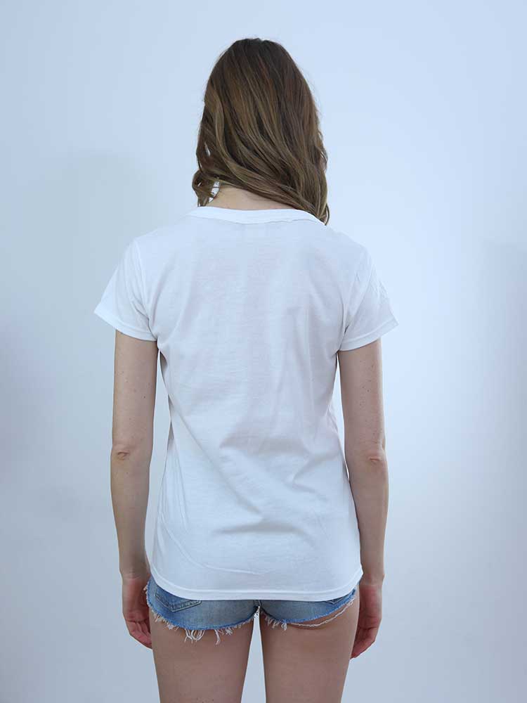 Tricot à Porter T-SHIRT CON FRANGE IN JERSEY