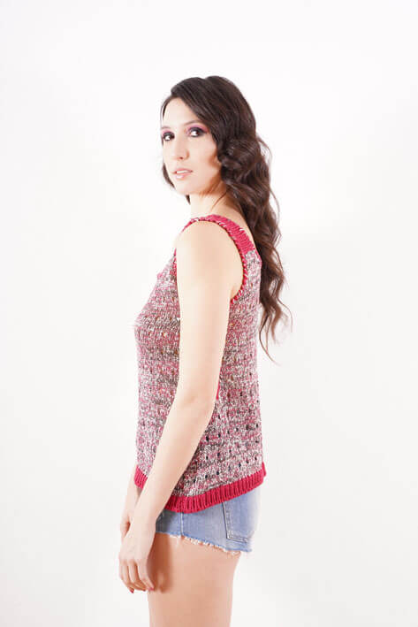 Tricot à Porter Tank Top Holes Lurex