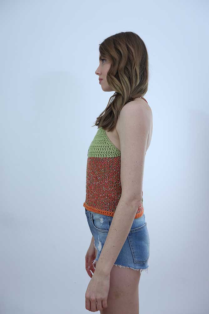 Tricot à Porter TOP CROPPED SPALLINE INCROCIATE