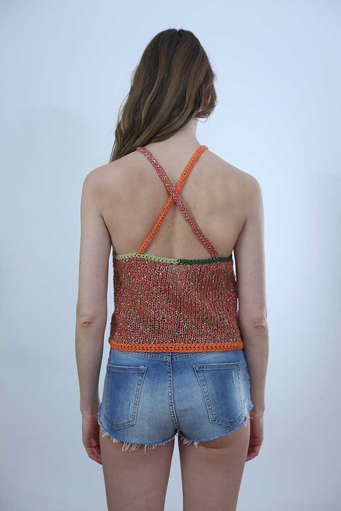 Tricot à Porter TOP CROPPED SPALLINE INCROCIATE