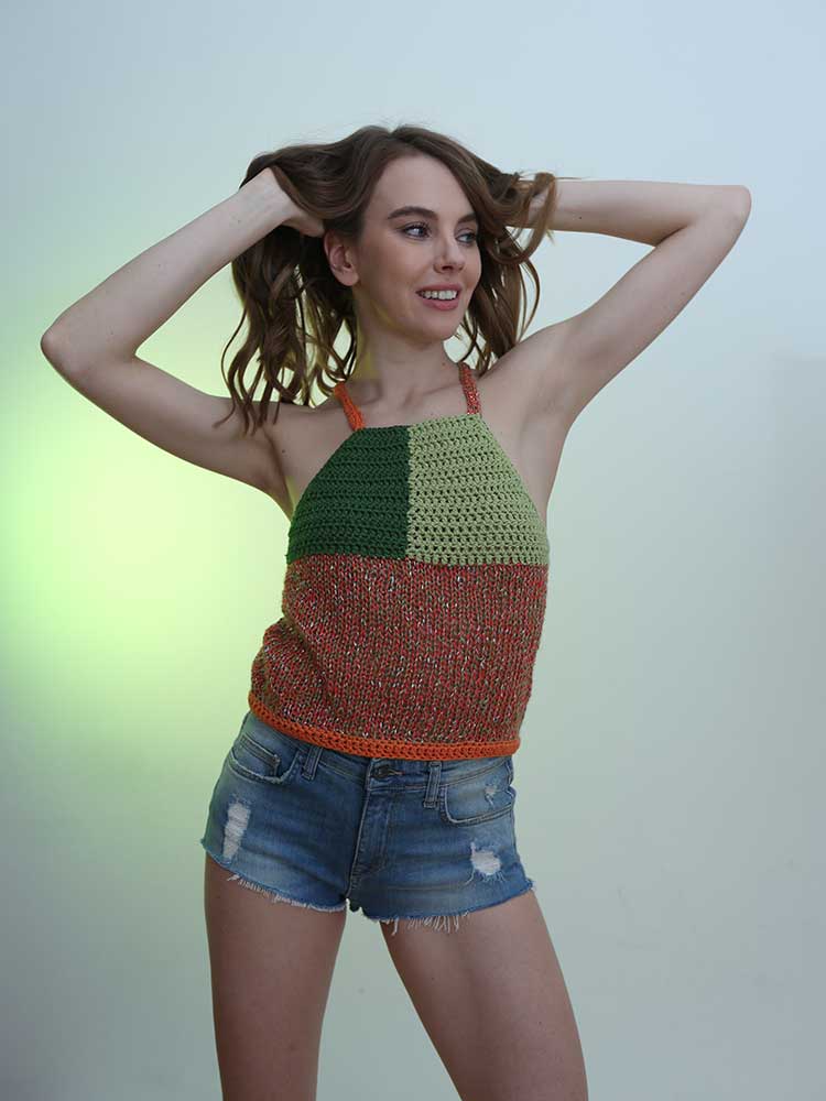 Tricot à Porter TOP CROPPED SPALLINE INCROCIATE