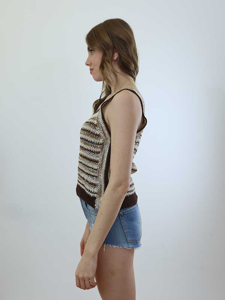 Tricot à Porter TOP RIGHE CROCHET