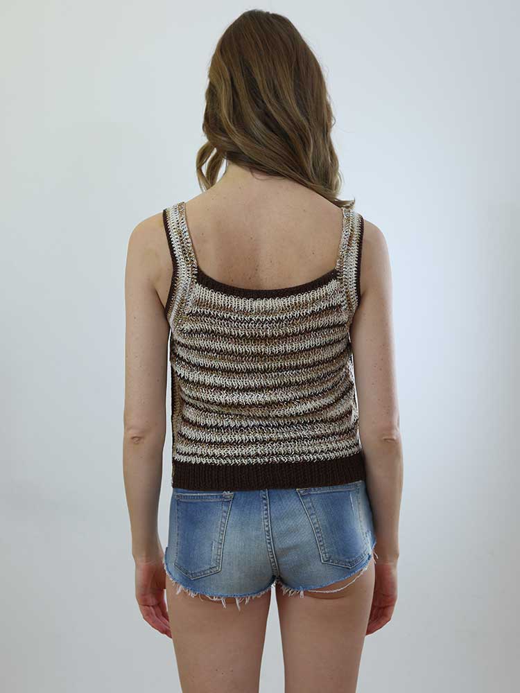 Tricot à Porter TOP RIGHE CROCHET