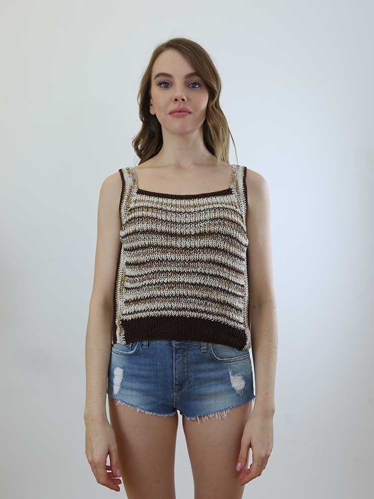 Tricot à Porter TOP RIGHE CROCHET