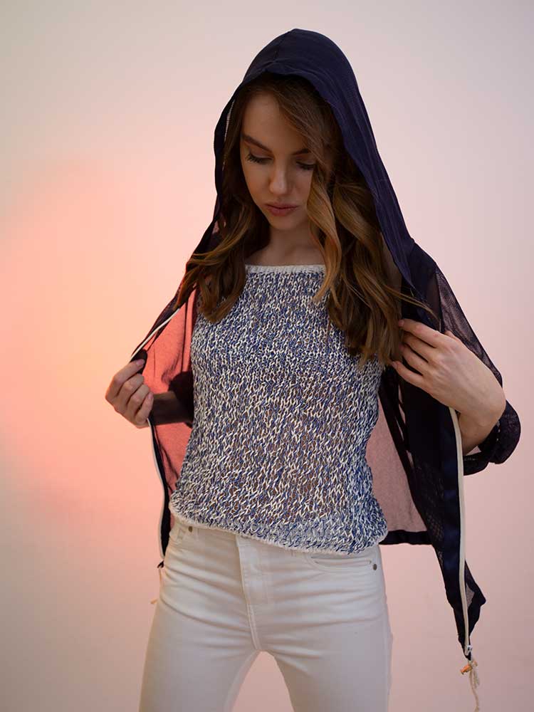 Tricot à Porter TOP SPALLINE IN CONTRASTO