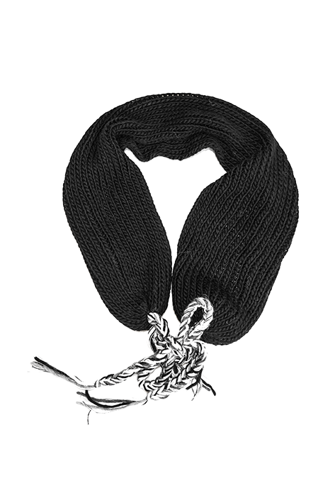 Tricot à Porter Zig Zag Neck Scarf Black