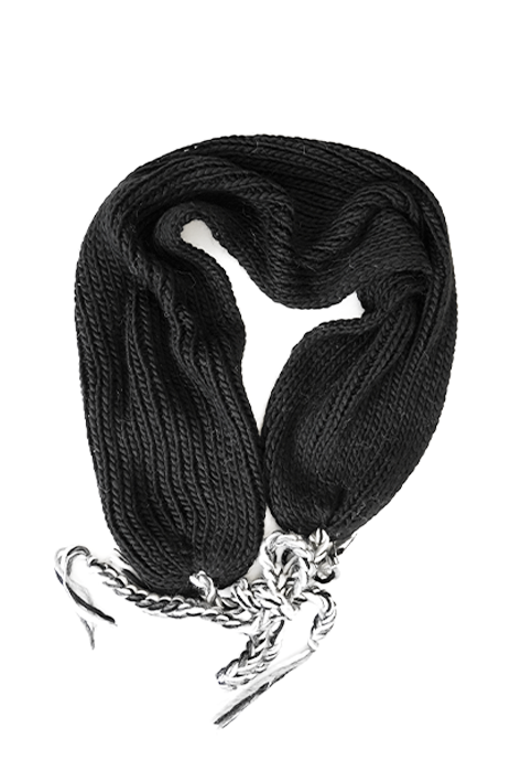 Tricot à Porter Zig zag neck scarf black