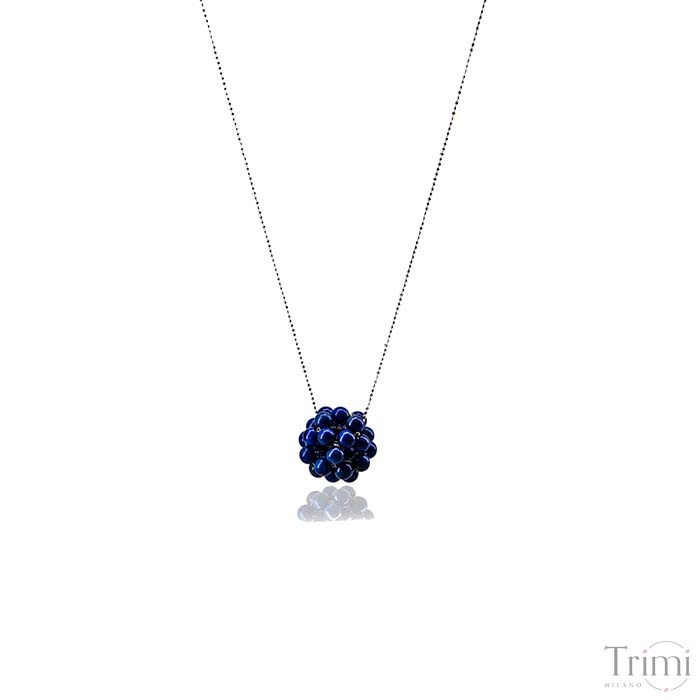 Trimi Gioielli Ciondolo in Lapislazzuli con catena in argento