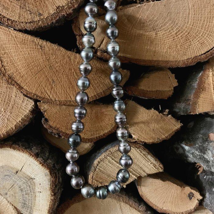 Trimi Gioielli Collana artigianale con perle di Tahiti 11 mm