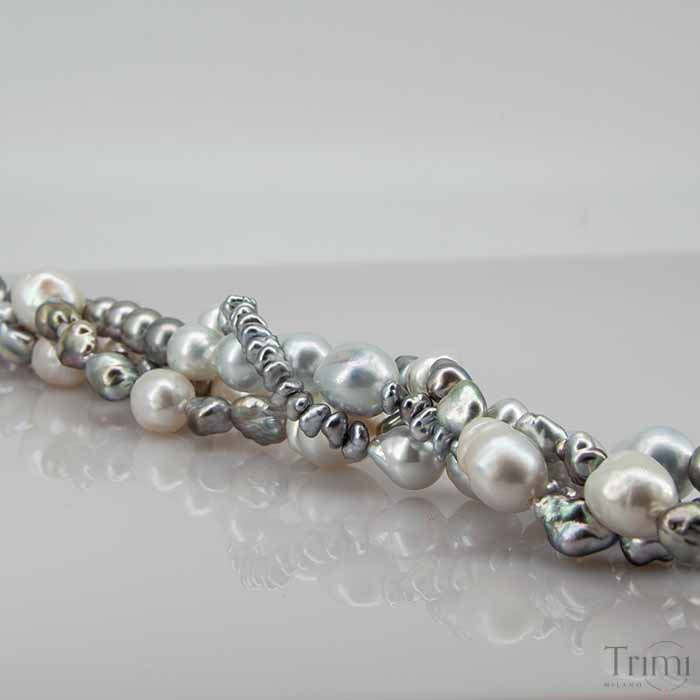 Trimi Gioielli Collana Con Perle Australiane E Di Tahiti