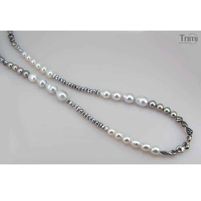 Trimi Gioielli Collana Con Perle Australiane E Di Tahiti