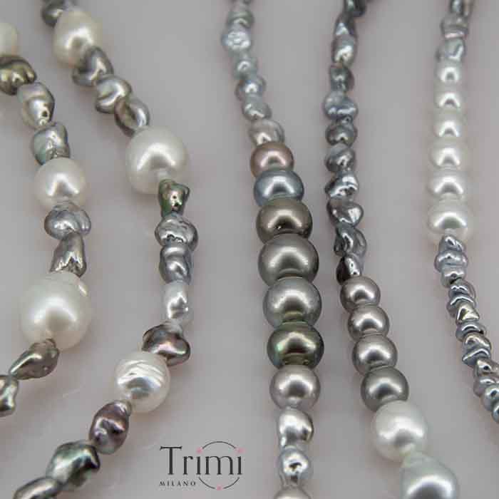 Trimi Gioielli Collana Con Perle Australiane E Di Tahiti