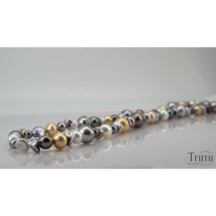 Trimi Gioielli Collana Con Perle Australiane E Di Tahiti