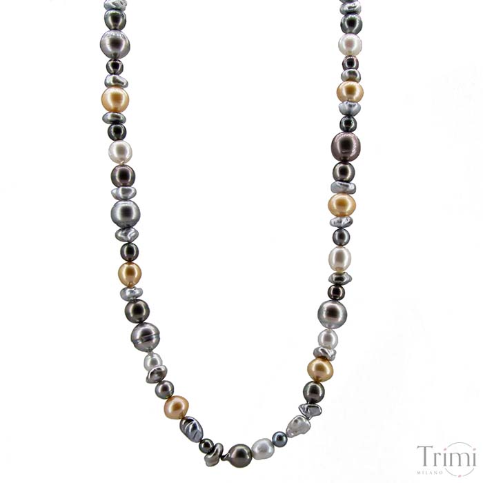 Trimi Gioielli Collana con perle Australiane e di Tahiti