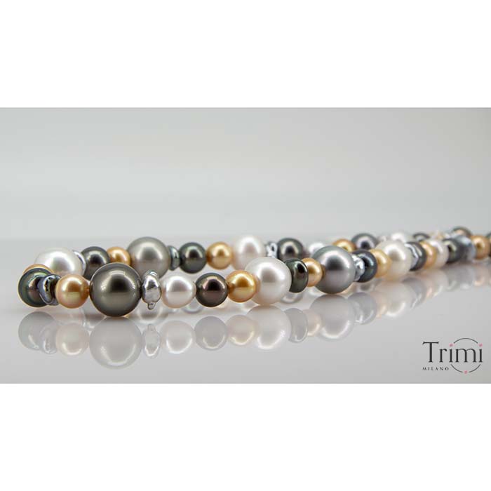 Trimi Gioielli Collana Con Perle Australiane E Tahiti