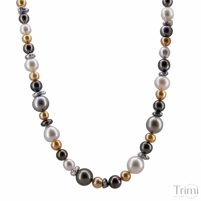 Trimi Gioielli Collana con perle Australiane e Tahiti